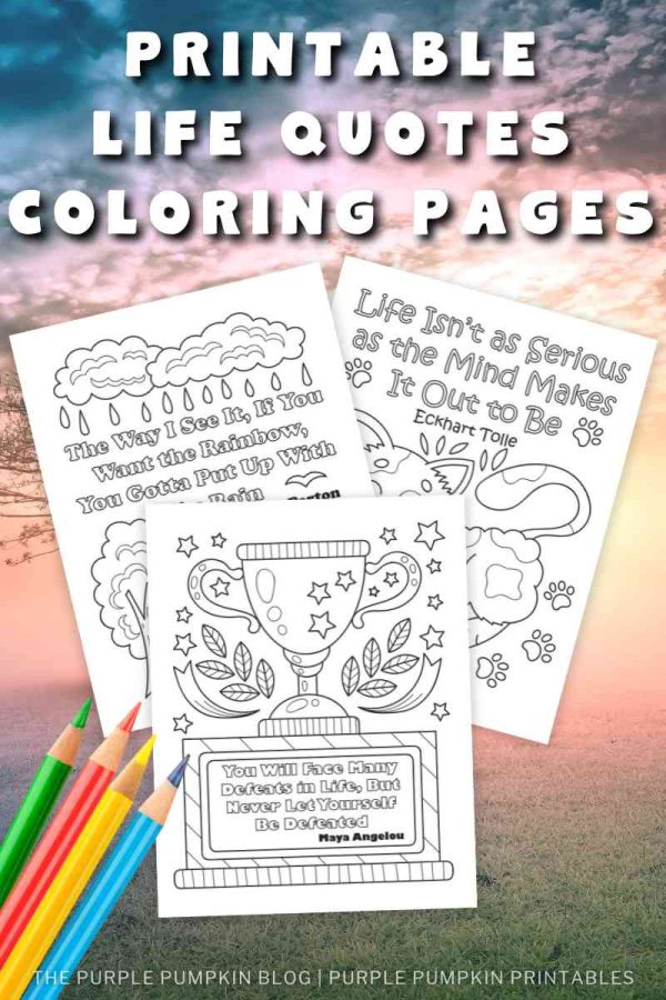 Printable Life Quotes Coloring Pages