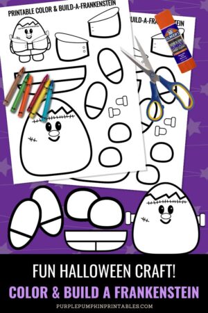 Fun Halloween Craft! Color & Build a Frankenstein