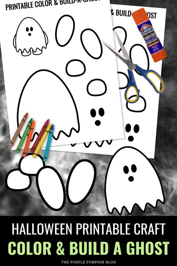 Halloween Printable Craft - Color & Build a Ghost