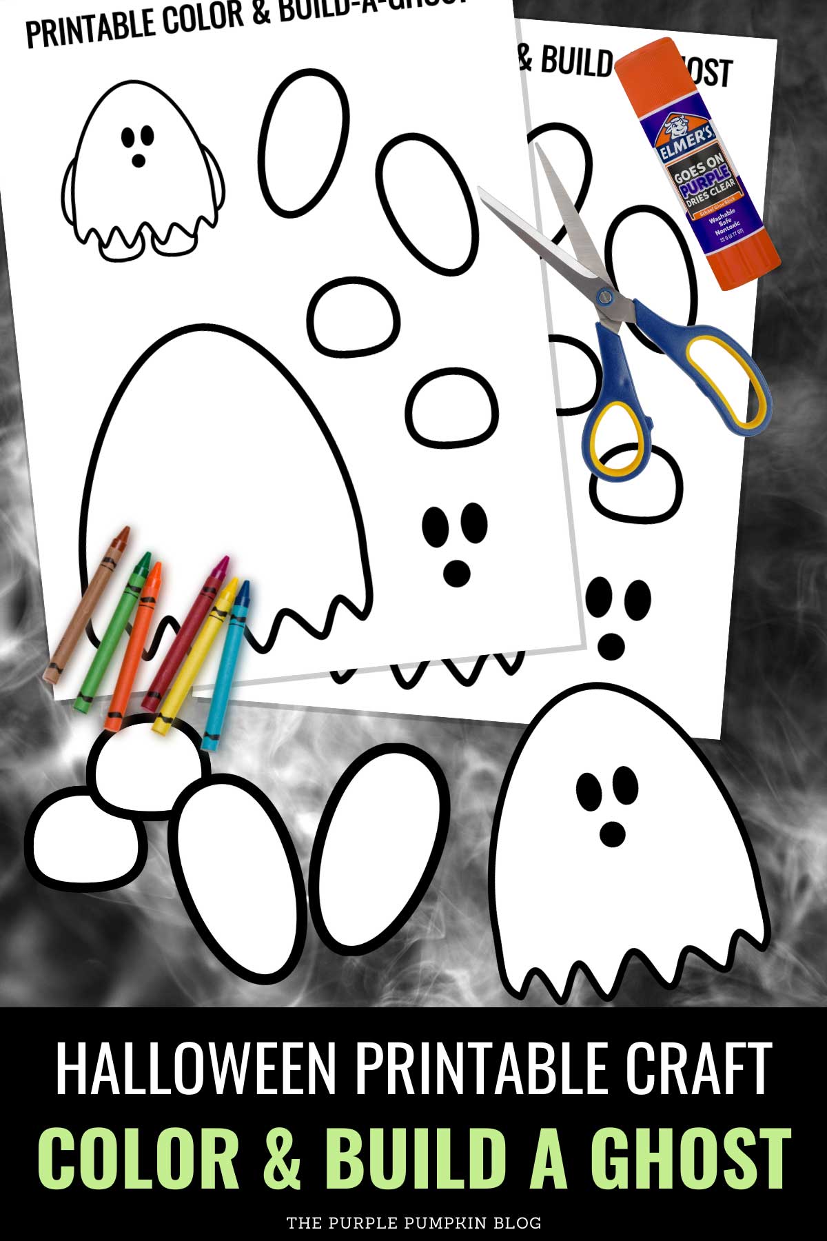 Printable Color & Build A Ghost