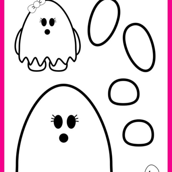 Printable Color & Build A Ghost Girl
