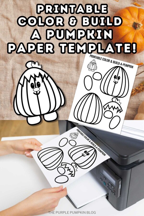 Printable Color & Build a Pumpkin Paper Template