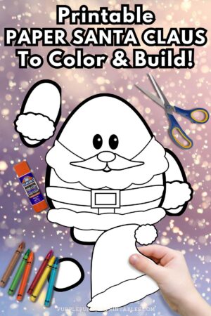 Printable Paper A Santa Claus To Color & Build
