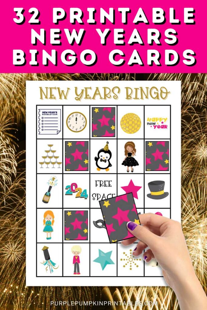 32 Printable New Years Bingo Cards