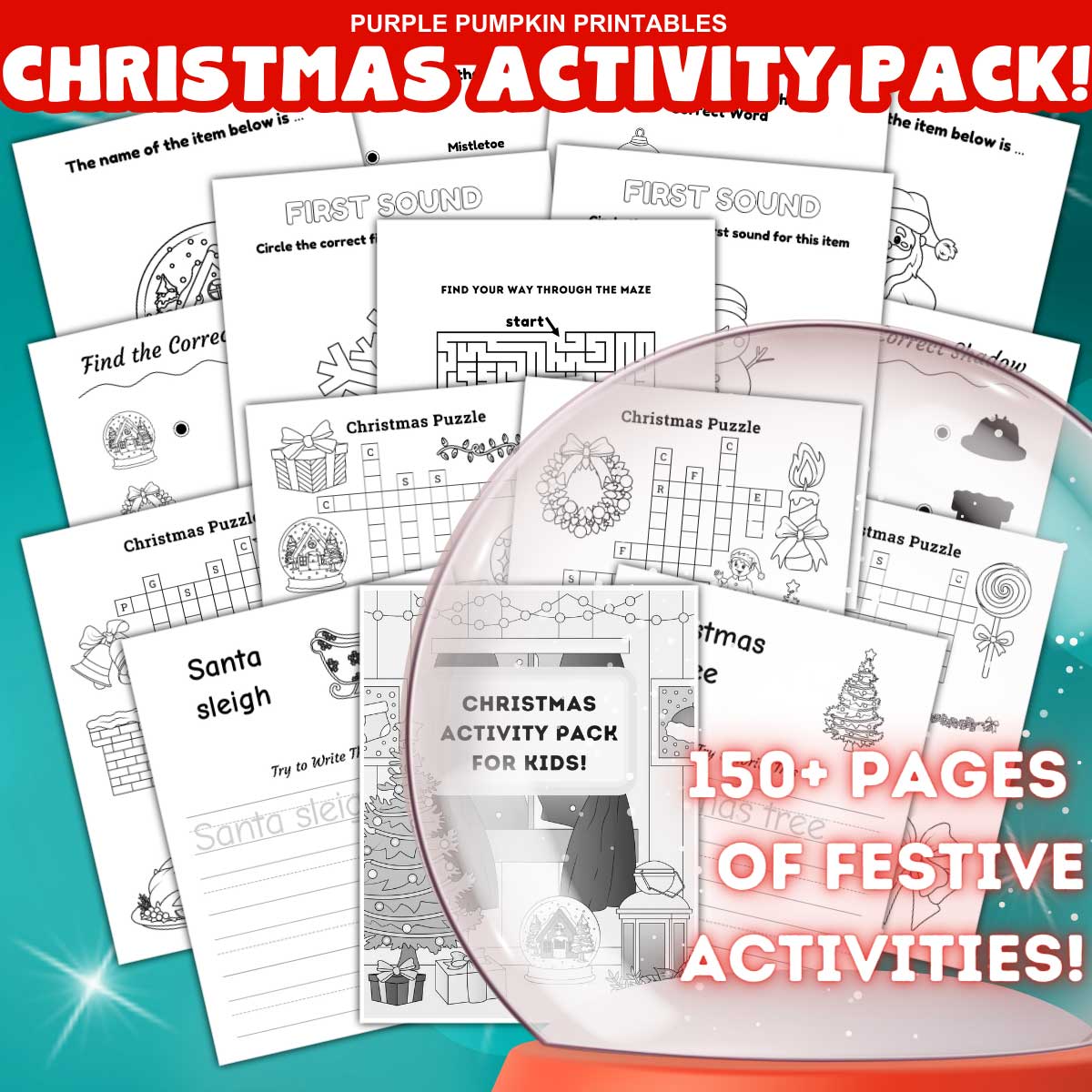 Printable Christmas Activity Pack for Kids!