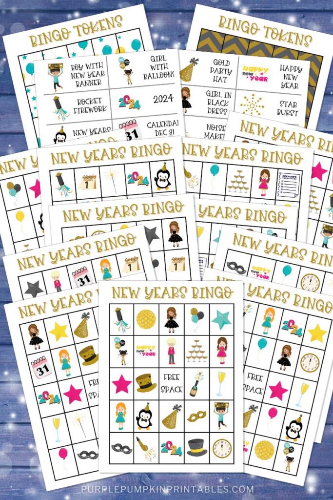 Printable Bingo Cards for New Years Eve