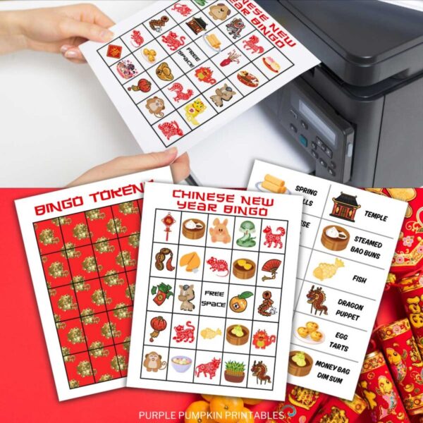36 Printable Chinese New Year Bingo Game Cards