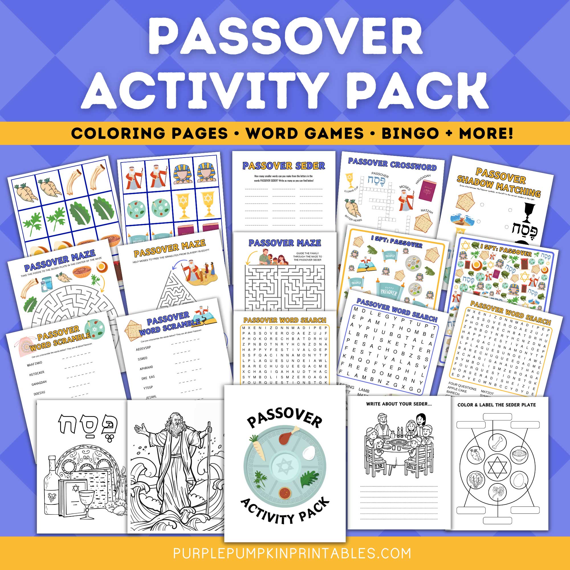 Best Printable Passover Activities Pack Puzzles Games Best Printable Passover Activities Pack Puzzles Games