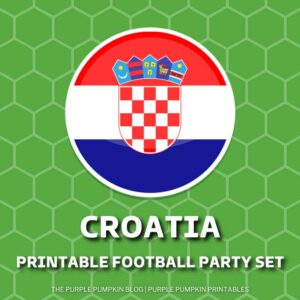 Printable Football Party Set for Croatia
