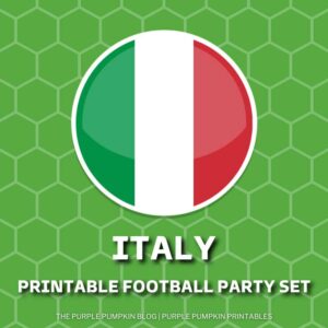 Printable Football Party Set for Italy