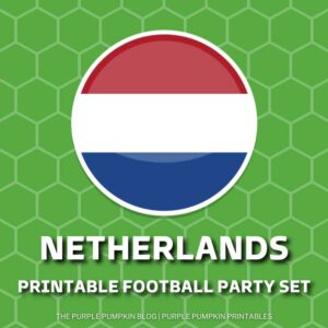 Printable Football Party Set for Netherlands