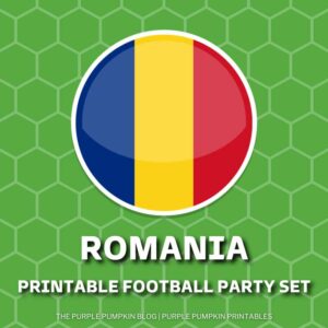 Printable Football Party Set for Romania