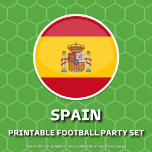 Printable Football Party Set for Spain